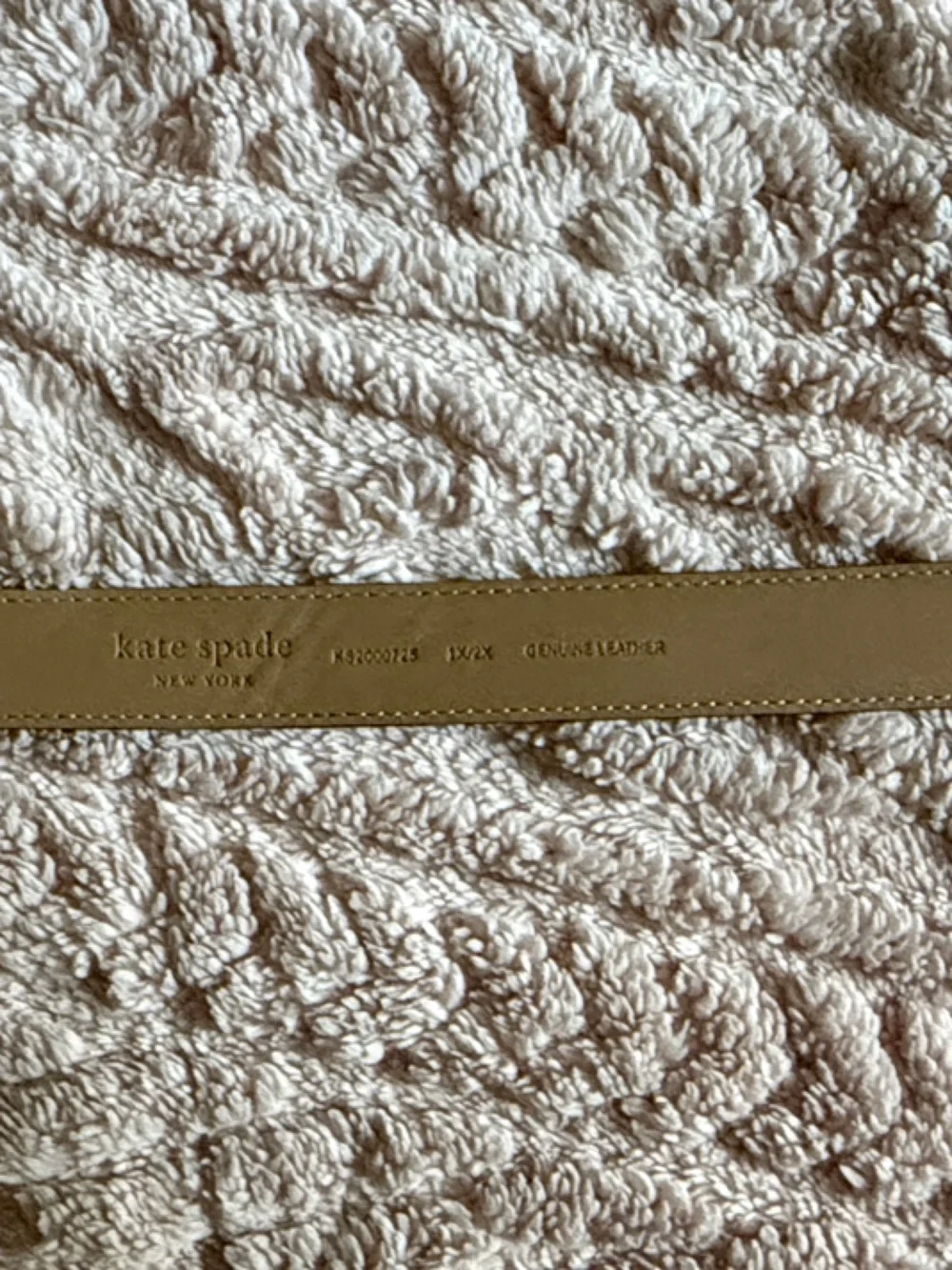 kate spade Black Leather Belt with Gold Detail